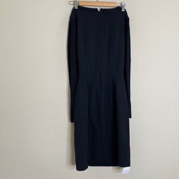 MM Lafleur Black Midi Dress with Sleek Silhouette 10 - Picture 3 of 13